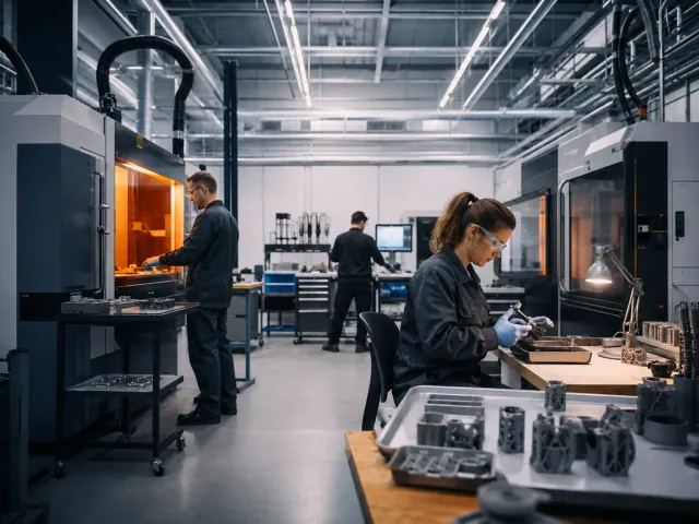 Modern additive manufacturing facility and engineering team