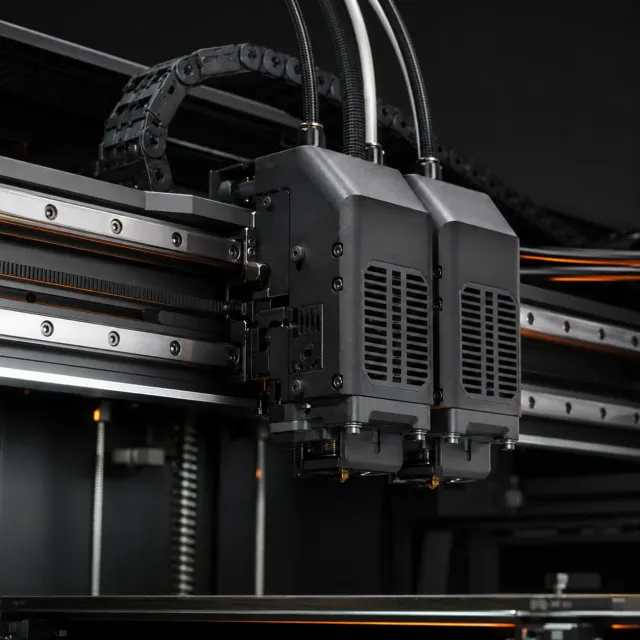 Representative F340 dual print-head detail